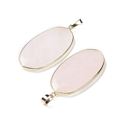 Natural Rose Quartz Pendants G-K338-05G-1