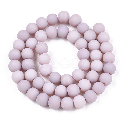 Opaque Glass Beads Strands X-GLAA-T032-P8mm-MD07-1