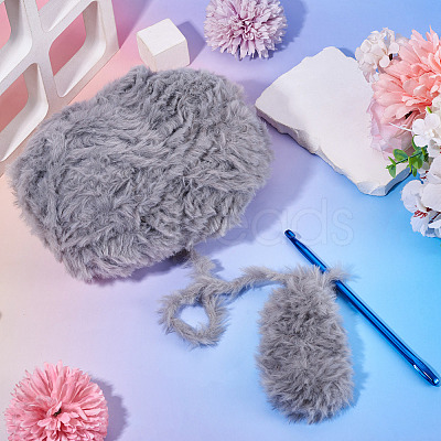 Super Bulky Faux Mink Fur Polyester Yarn YCOR-TAC0001-02D-1