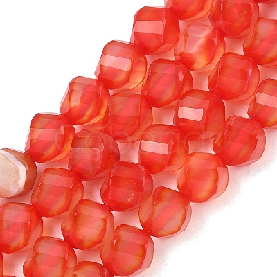 Natural Red Agate Beads Strands G-C267-B12-1