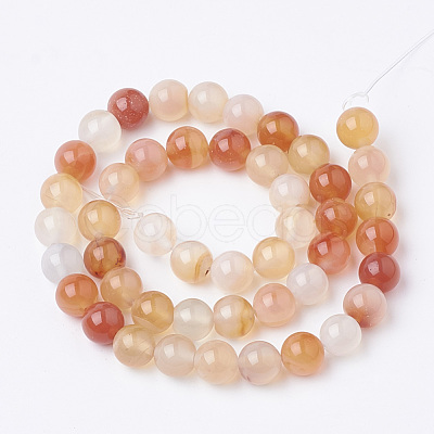Natural Carnelian Beads Strands G-S295-13-6mm-1
