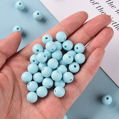 Opaque Acrylic Beads X-MACR-S370-C10mm-A07-1