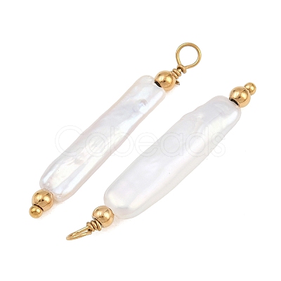 Natural Baroque Keshi Pearl Pendants PA-CBA0A45-02G-1