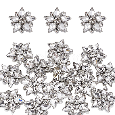 Stainless Steel & Glass Ornaments Accessories AJEW-WH0696-122A-1