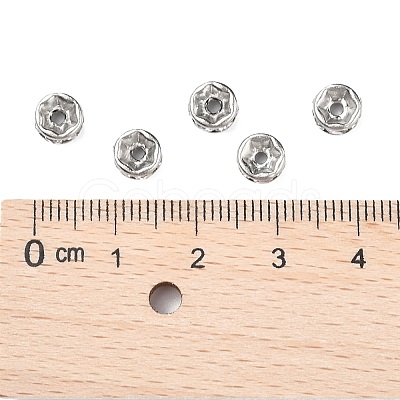 316 Surgical Stainless Steel Rhinestone Spacer Beads STAS-L285-001P-02-1