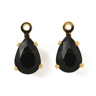 Brass Micro Pave Cubic Zirconia Charms X-KK-S336-02G-A-1