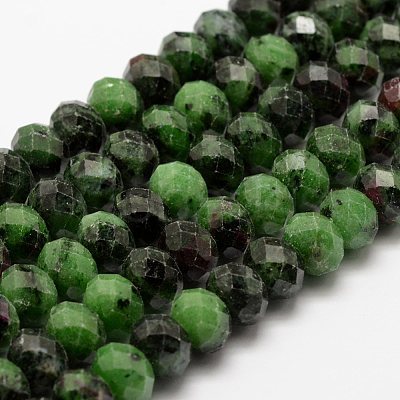 Natural Ruby in Zoisite Beads Strands G-G682-03-6x10mm-1