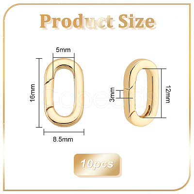 10Pcs Brass Spring Gate Rings KK-PH0005-23-1