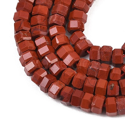 Natural Red Jasper Beads Strands G-G345-C19-2x4mm-1