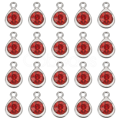 20Pcs Faceted Glass Charms RGLA-TADJ0001-01C-1