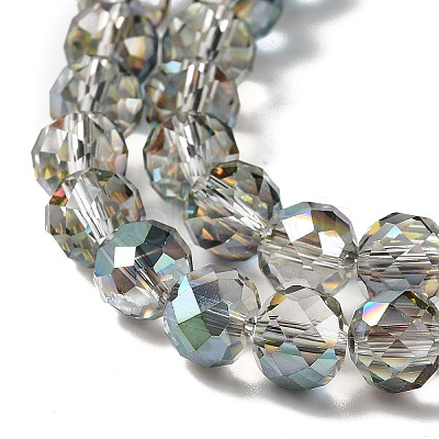 Half Golden Plated Electroplate Beads Strands EGLA-H104-08A-HP03-1