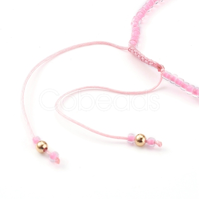 Adjustable Nylon Cord Braided Bead Bracelets BJEW-JB06024-01-1