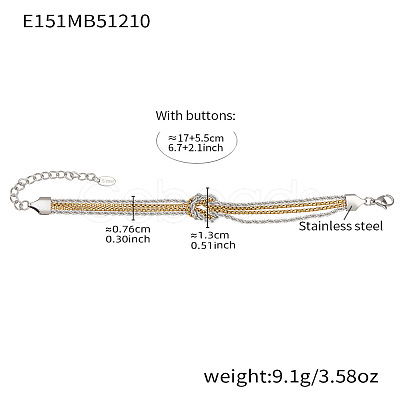 304 Stainless Steel Chain Bracelets FS-WGBD21A-03-1