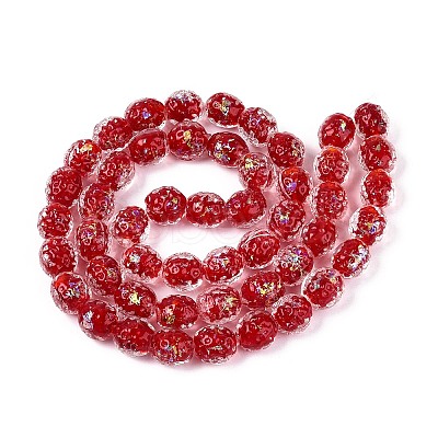 Handmade Foil Glass Beads FOIL-N029-10D-1