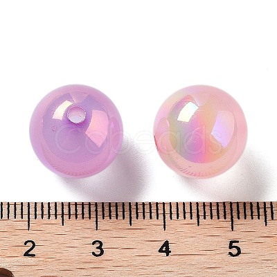 UV Plating Iridescent Acrylic Beads X-MACR-D032-04-1