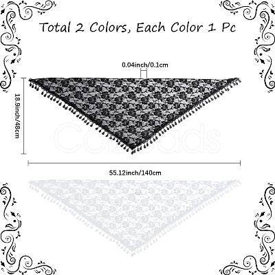 2Pcs 2 Colors Cloth Polyester Headbands for Woman OHAR-CY0001-02-1