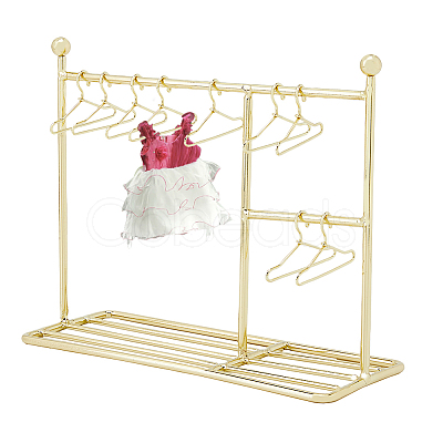 SUPERFINDINGS Iron Doll Clothes Rack & Hangers DJEW-FH0001-16A-1