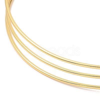 Rack Plating Brass Cuff Collar BJEW-Q350-02G-1