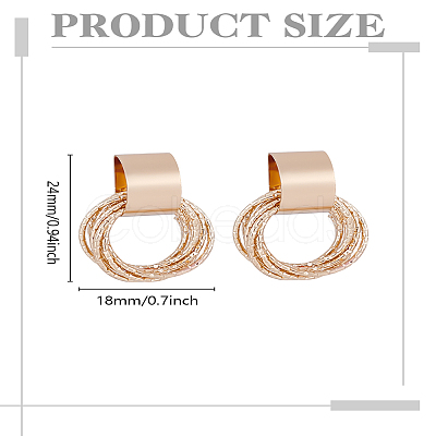 1 Pair Brass Dangle Stud Earrings for Women EJEW-LP0004-91-1