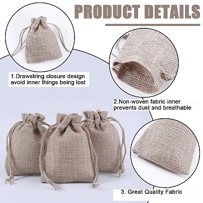 24Pcs Burlap Packing Pouches Drawstring Bags ABAG-BBC0001-07A-1