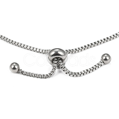 Tarnish Resistant Adjustable 304 Stainless Steel Slider Bracelets Making X-STAS-T050-031P-1