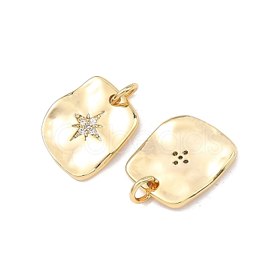 SHEGRACE Brass Micro Pave Clear Cubic Zirconia Pendants XGRQ2C946-404G-1