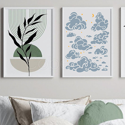 PET Plastic Hollow Out Drawing Painting Stencils Templates DIY-WH0284-020-1