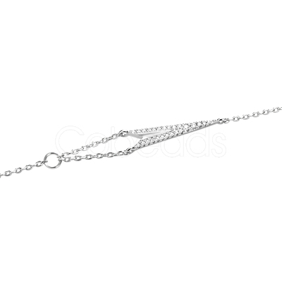 TINYSAND Fashion 925 Sterling Silver Cubic Zirconia Cupid/Cherub's Arrow Bracelet TS-B304-S-1