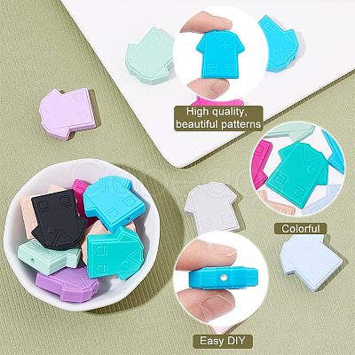 CHGCRAFT 24Pcs 12 Colors Food Grade Eco-Friendly Silicone Beads SIL-CA0001-20-1