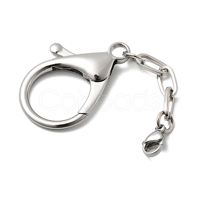 304 Stainless Steel & Alloy Lobster Claw Clasps STAS-L306-01P-1
