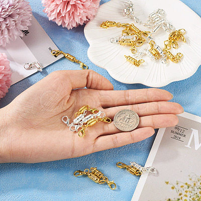 32 Sets 16 Styles Brass Magnetic Clasps KK-KS0001-28-1