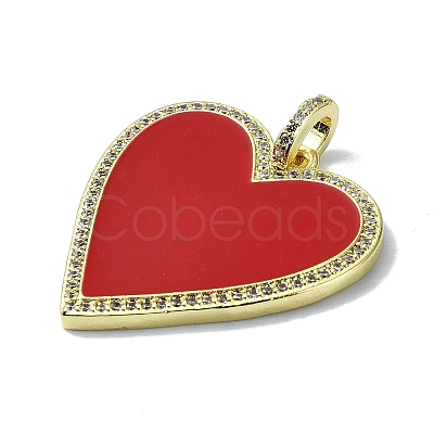 Rack Plating Real 18K Gold Plated Brass Micro Pave Cubic Zirconia Pendants KK-B084-03G-08-1