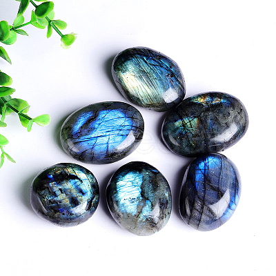 Natural Labradorite Cabochons G-PW0003-03A-1