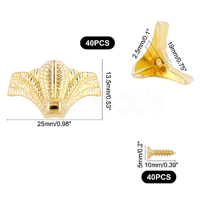 Zinc Alloy Box Corner Protectors PALLOY-FH0001-36G-1