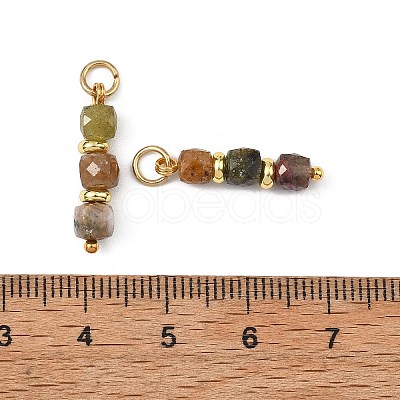 Natural Mixed Gemstone Pendants PALLOY-JF05779-1