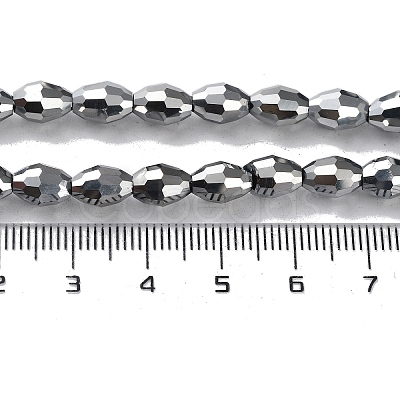 Electroplate Glass Beads Strands GC881Y-2-1