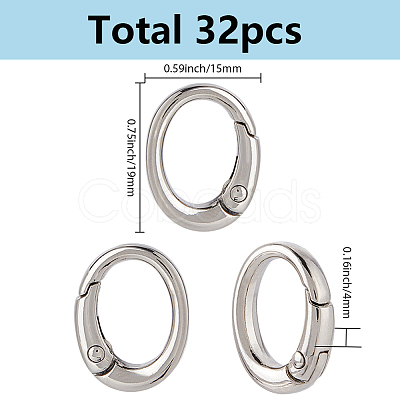 32Pcs Alloy Spring Gate Clasps FIND-SC0014-97A-1