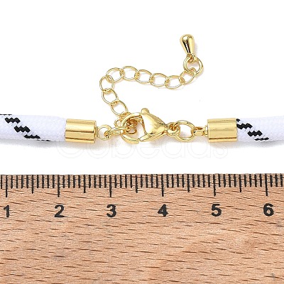 Ployester Core-Wrapped Round Cord Necklace Making KK-CBACFA2-03G-1