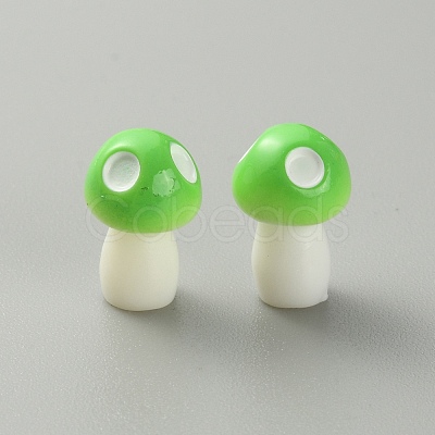 Mushroom Resin Display Ornaments DJEW-WH0015-83E-1
