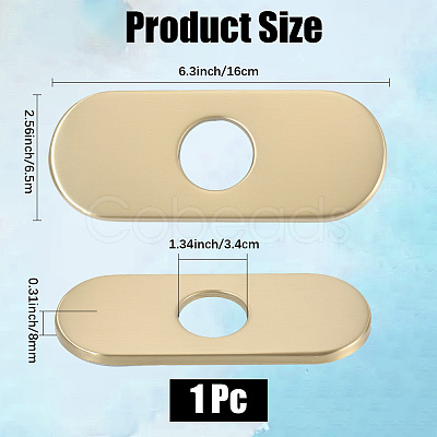 Oval Stainless Steel Faucet Hole Covers STAS-WH20001-18F-G-1