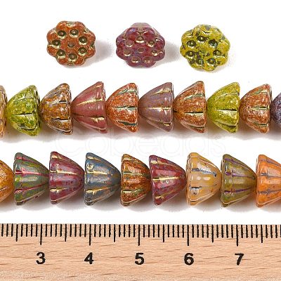 Painted Glass Beads GL-CBA4370-05-1