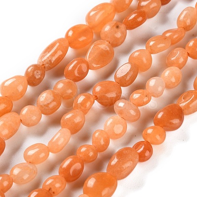Natural Red Aventurine Beads Strands G-P497-01C-59-1