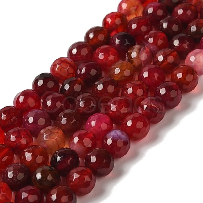 Dyed & Heated Natural Dragon Veins Agate Beads Strands G-P539-A01-25-1