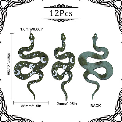 Western Style Acrylic Big Pendants SACR-SC0001-09-1