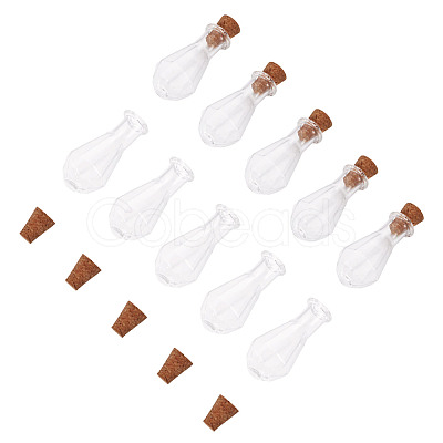 10Pcs Clear Glass Wishing Bottles AJEW-TA0002-85E-1