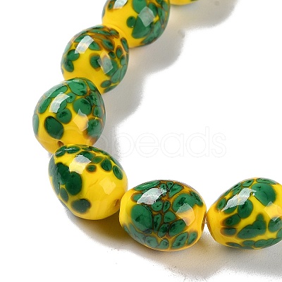 Handmade Lampwork Beads Strands X1-LAMP-Q036-08B-1