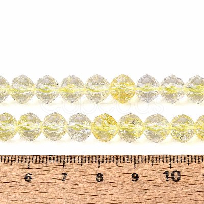 Crackle Transparent Glass Beads Strands GLAA-N063-8mm-08-1
