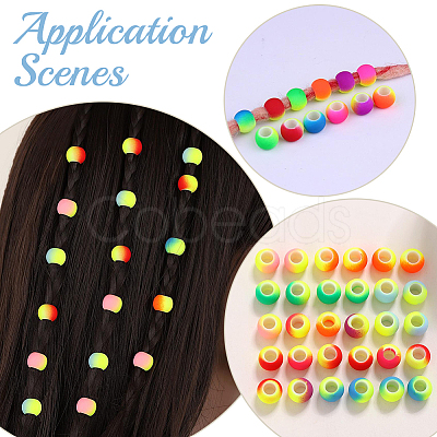 150Pcs Resin Hair Coil Cuffs OHAR-SP0001-19-1