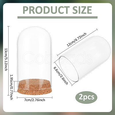 Glass Dome Cover LS-DJEW-WH0043-64A-1