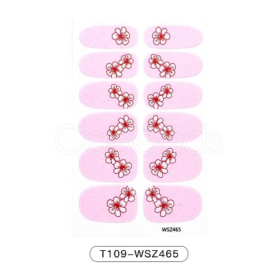 Flower Series Full Cover Nail Decal Stickers MRMJ-T109-WSZ465-1